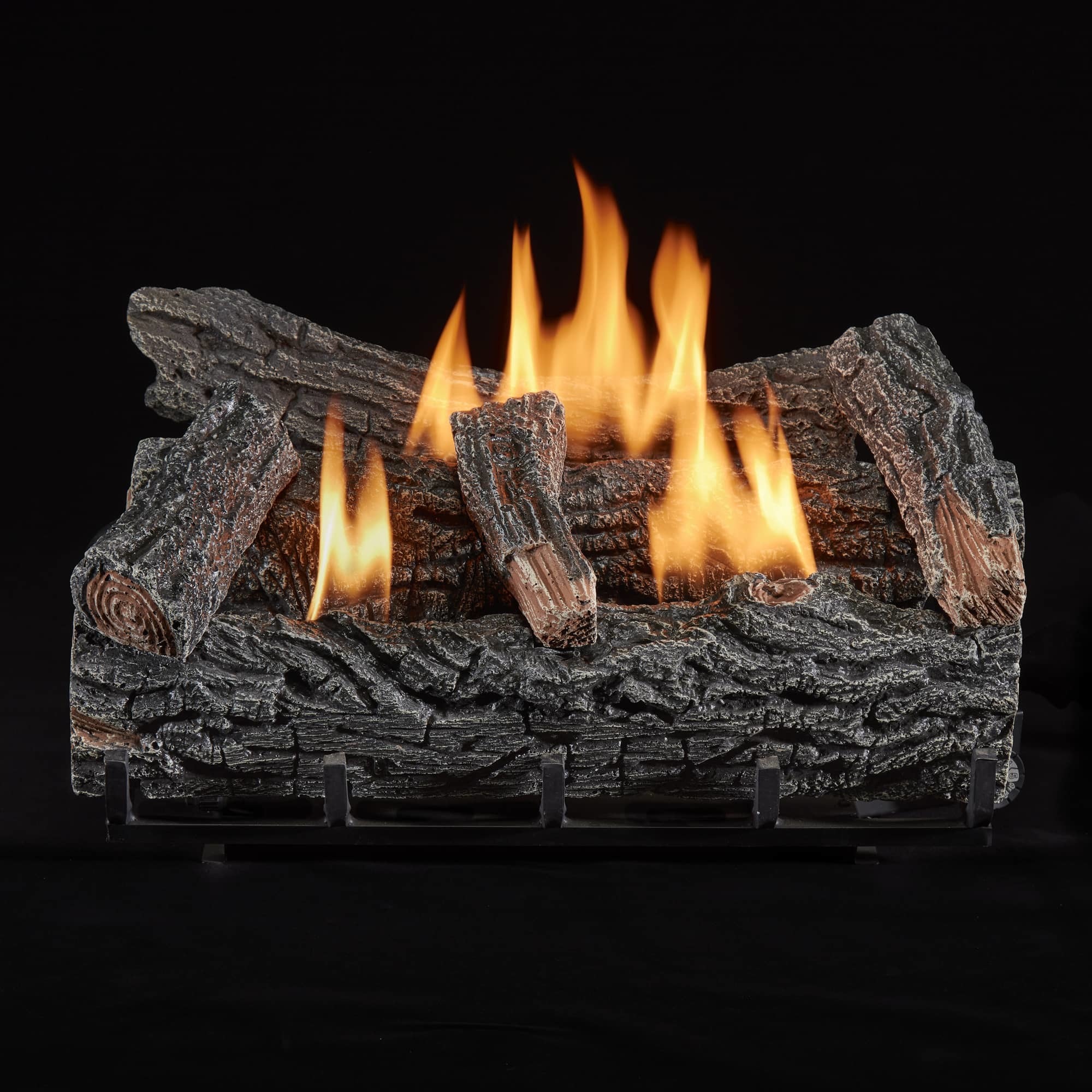Bluegrass Living, Liquid LP Ventless Gas Tower Fireplace System - 2 Heat Output 20000 Btu/hour, Heating Capability 1500 ft², Model# HS-ALI-ATC